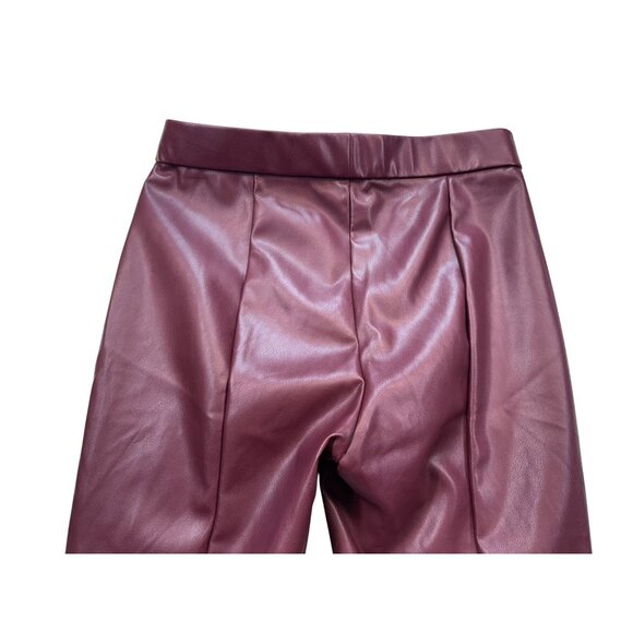 Sofia Jeans By Sofia Vergara Rosa Jegging Size 4 Burgundy Faux Leather - Picture 12 of 12